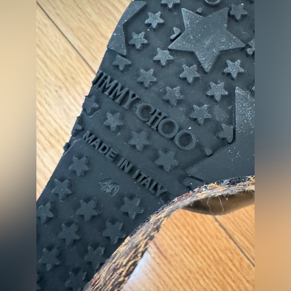 JIMMY CHOO black patent and leopard wedges - Picture 5 of 8